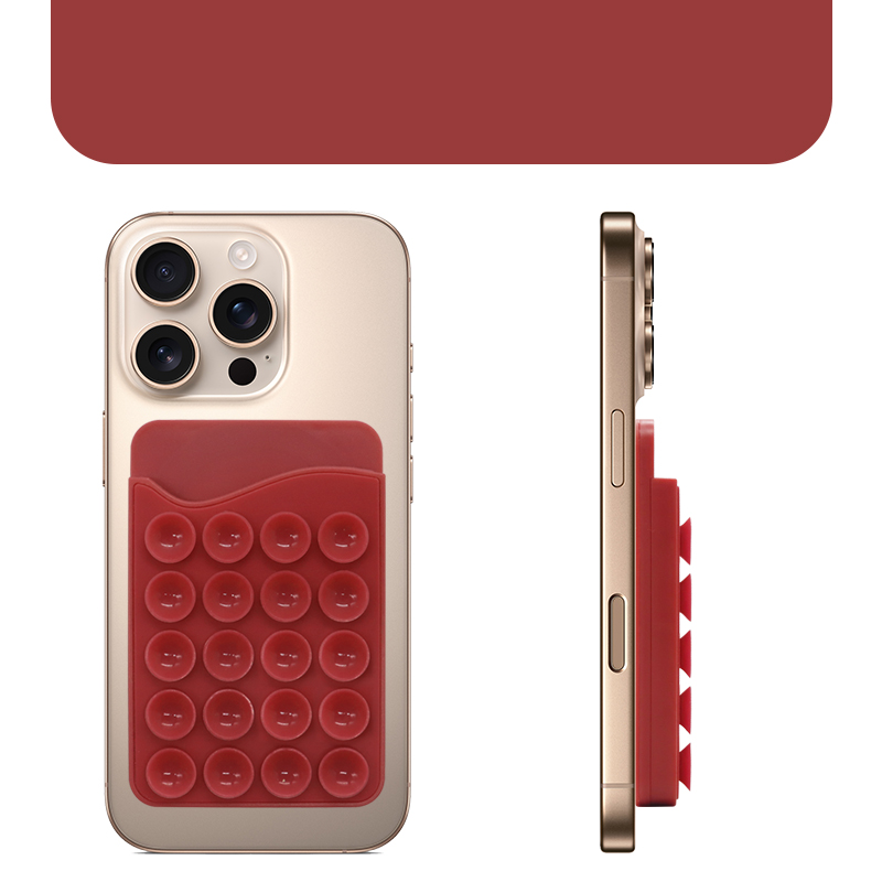 Reusable Hands-free Suction Cup Phone Holder Magnetic Phone Mount Card Wallet Phone Stand Mobile Holder product view