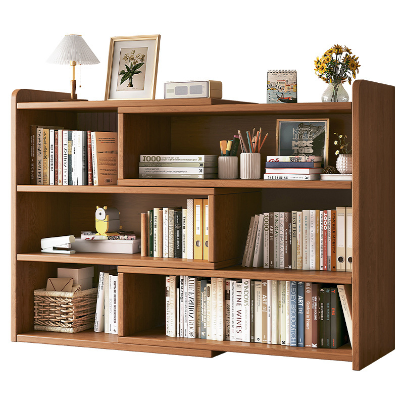 Custom Modern Desktop Extendable Bookshelf Storage Rack Standing Storage Cabinet Office Simple Student Home Small Bookcase