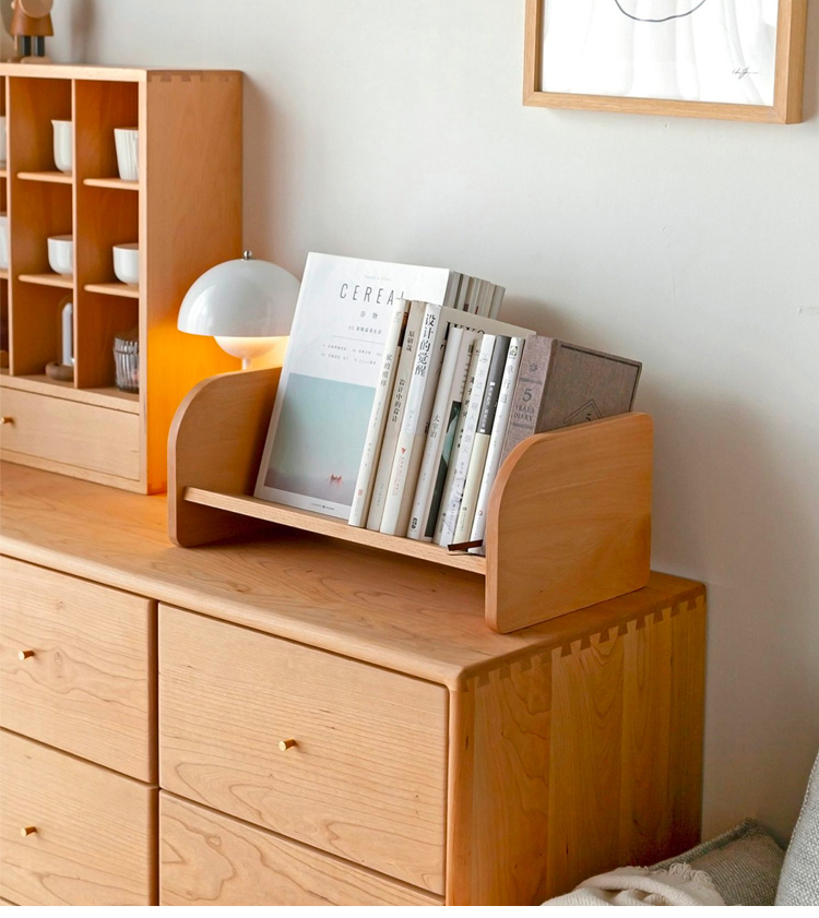 Simple Student Multipurpose Desktop Bookshelf Desk Bookcase Wooden Office Bookrack detail