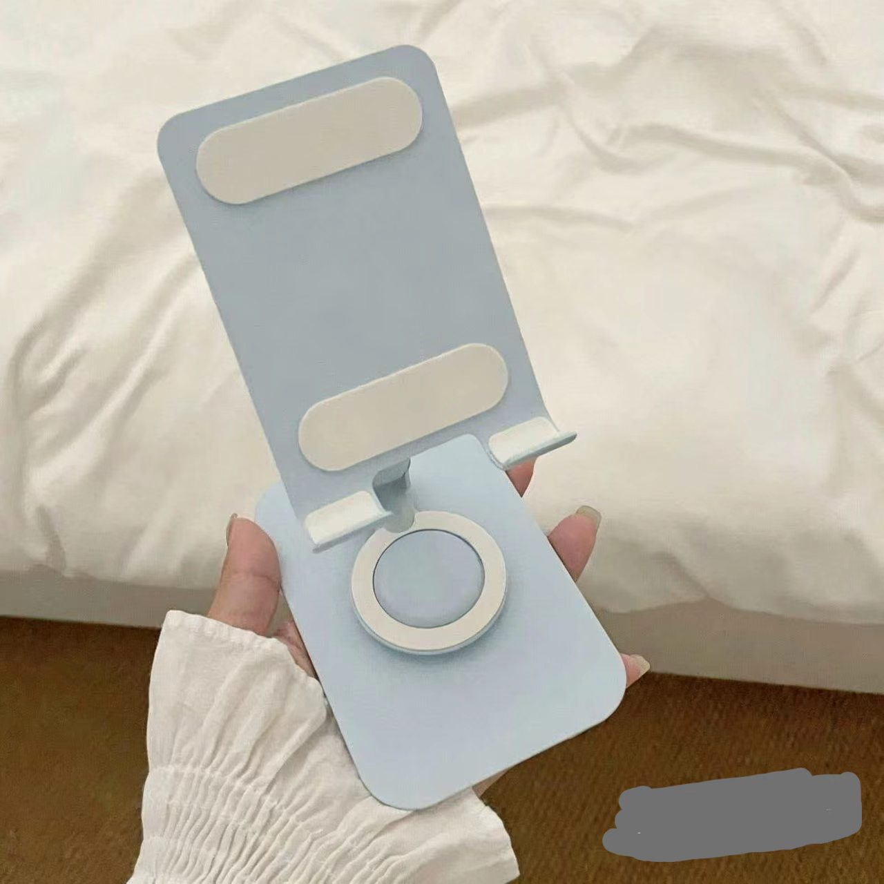 Stable Alloy Phone Stand, 360° Rotatable Adjustable Height Desktop Holder product view