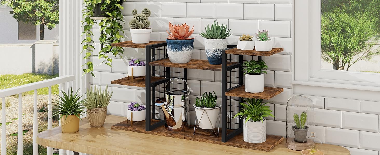 Standing Type 4-Layer Wooden Adjustable Non-Folding Desktop Storage Rack & Bookshelf for Storage Organization detail
