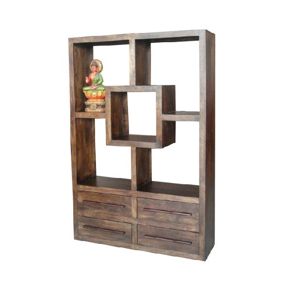Modern Mango and Acacia Wood Storage Organizer Display Shelf Rack Adjustable Wood Desktop Bookshelf product view