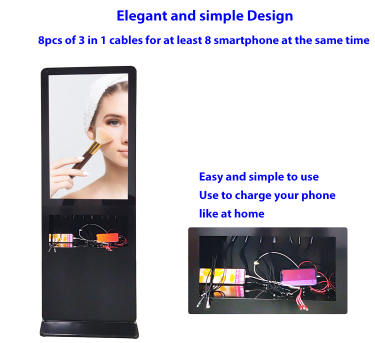 43 Inch Cellphone Smart Phone and Laptop Charging Kiosks Digital Signage for Events detail