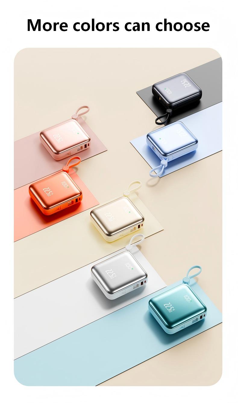 2026 New PD 22.5W/15W Wireless Power Bank High Capacity 10000mAh Ultra Slim Mini Portable Fast Charging with Type-C Input logo product view