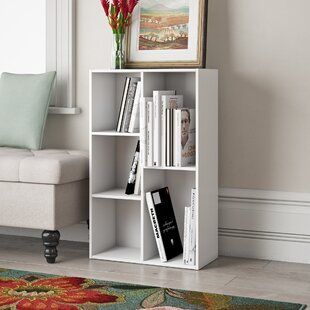Contemporary 5-Cube Wooden Eco-Friendly Durable Bookshelves Panel Style for Home Office Living Room Workshop Modern Furniture product view