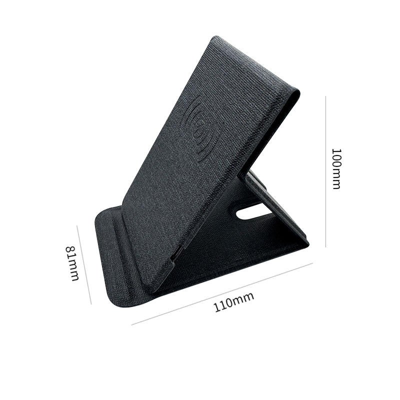 Kingsoil Wholesale 15W Fast Charging PU Leather Phone Stand, Foldable Wireless Charger with Type-C Port product view
