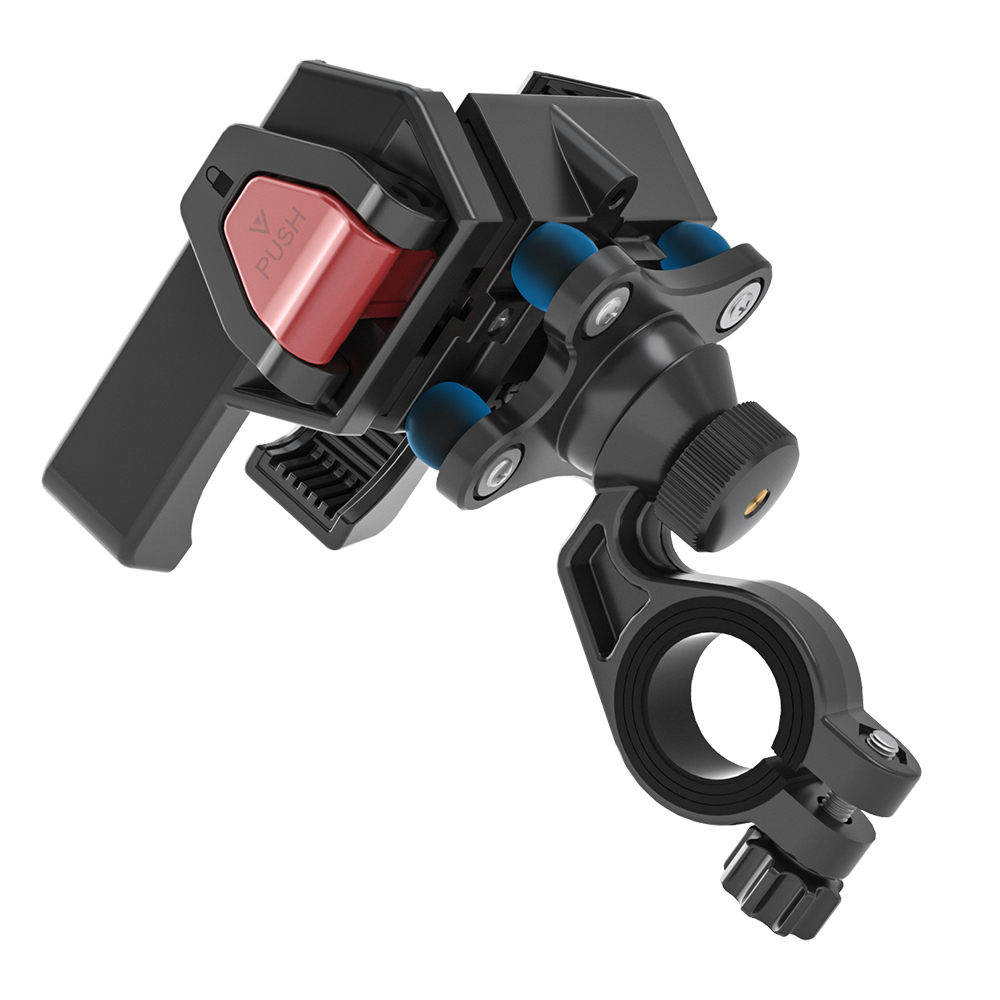 Portable 360 Degree Rotatable Phone Stand Flexible ABS Mobile Holder One-Key Release Compatible Big Size Phone Sports Motorbike product view