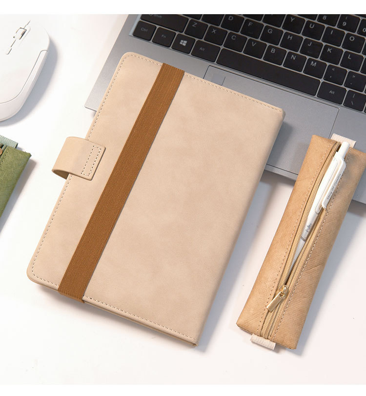 GF/OEM GFS-5132 Pencil Case Elastic Band Notebook Pen Holder Portable Dupont Paper Zipper Waterproof School Office Use 19.5x5cm detail