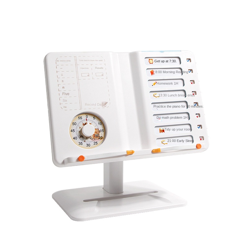 Adjustable Plastic Pin-Card Desktop Reading Rack Multi-Function Self-Discipline Bookshelf for Students Children Bookends