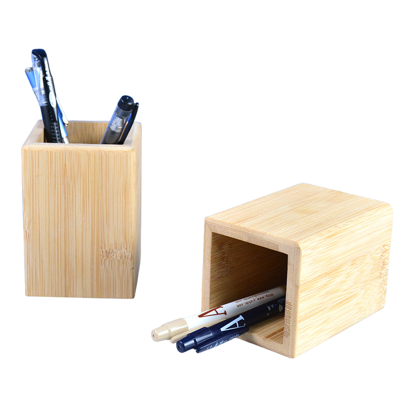 Office Supplies Student Multi-Purpose Natural Bamboo Stationery Storage Box Pen Holder Dimensional Tolerance 1mm Weight detail