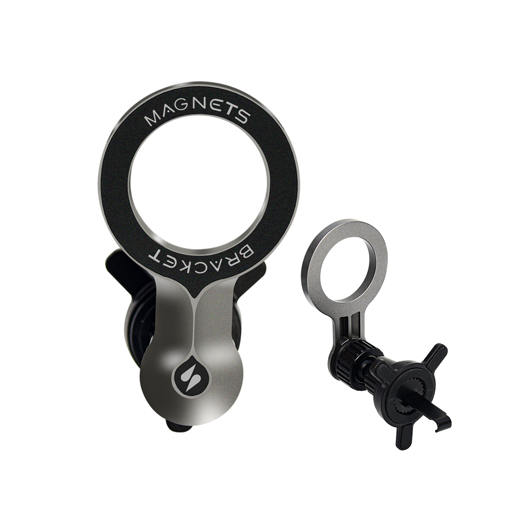 Universal Magnetic Car Mount Aluminium Alloy Phone Stand Compatible with Mobile Air Vent Car Holder Portable product view
