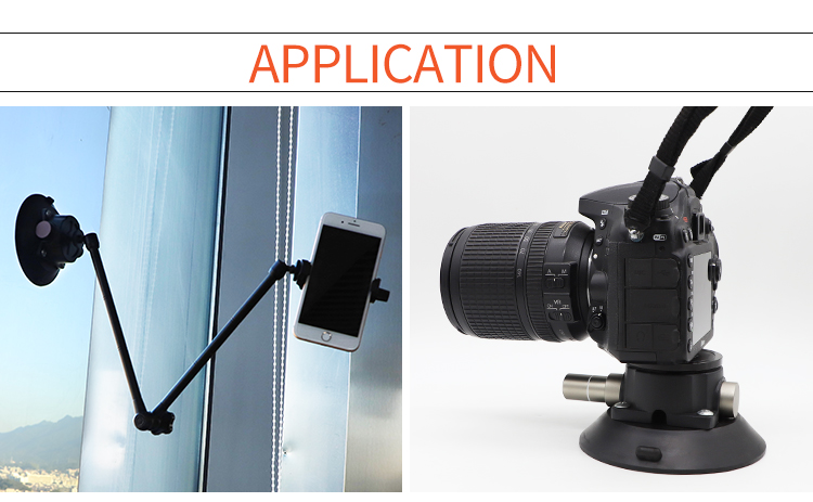 4.5 Inch Suction Cup Phone Holder Vacuum M6 M8 1/4"20 Metal Aluminium Hand Pump Strong Cups for Glass Marble Fixing Camera detail