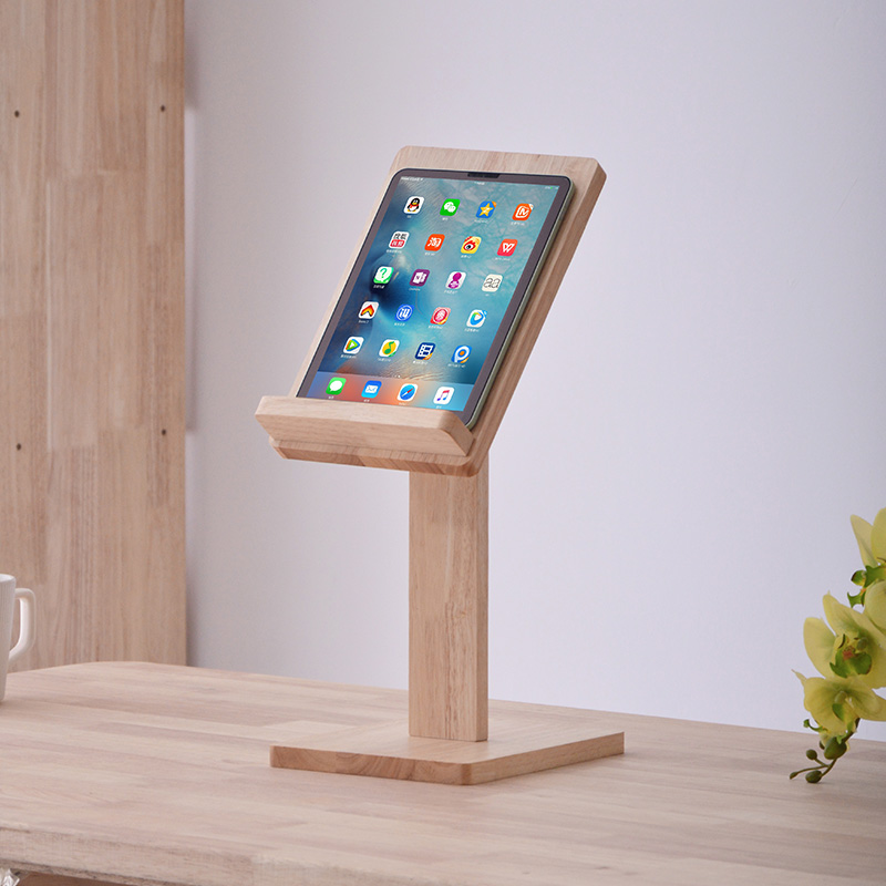 Custom Adjustable Angle Wooden Book Display Stand, Double Layer Desktop Bookshelf Rack for Library Bookstore Office Home product view