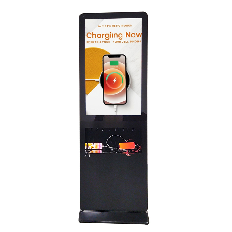 43 Inch Cellphone Smart Phone And Laptop Charging Kiosks Digital Signage For Events
