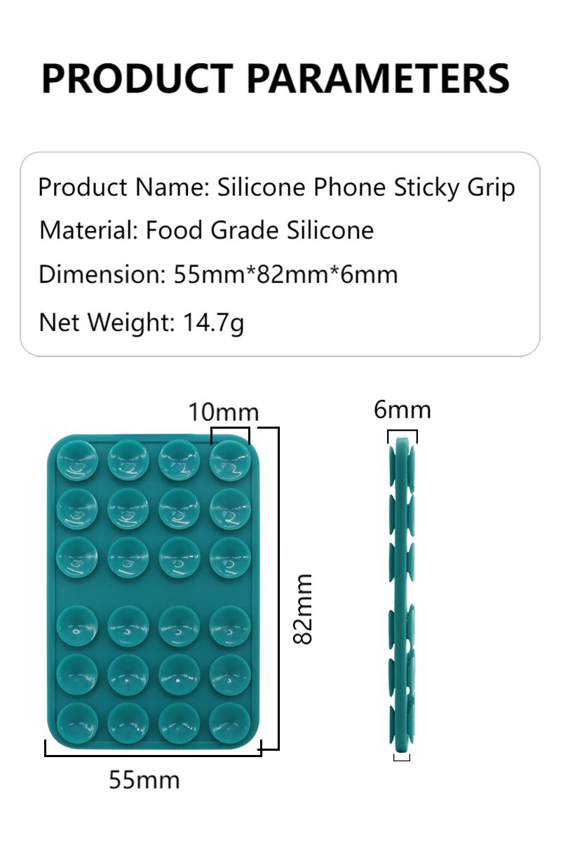New Phone Mount Silicon Adhesive Phone Accessory for iPhone Multiiuse Silicone Sticky Grip Double-sided Suction Phone Case Mount detail