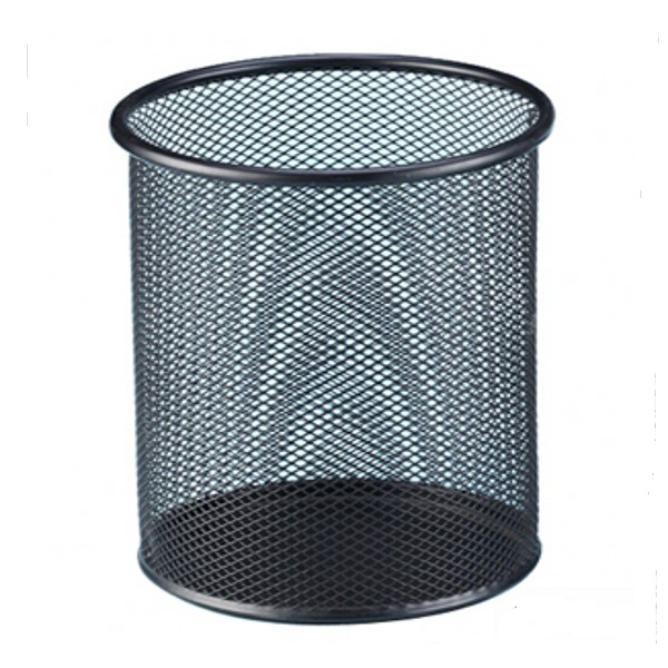 Office Durable  Desk Stationary Accessories  Custom Round Metal Mesh Pen Stand Holder detail