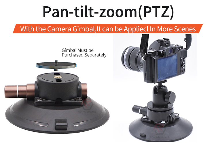 4.5 Inch Suction Cup Phone Holder Vacuum M6 M8 1/4"20 Metal Aluminium Hand Pump Strong Cups for Glass Marble Fixing Camera product view