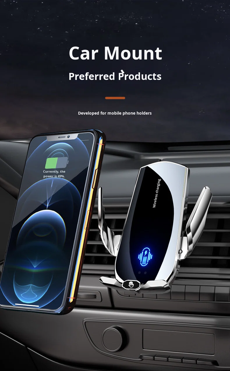 A2 Auto Clamping 15W Fast Wireless Charging Cell Phone Charging Stand & Holders for Car Use detail