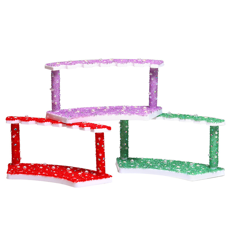 New Reviright Heavy Industry Sugar Plastic Acrylic Square Pen Holder Fine Sparkling Full Diamond Beaded Display Customizable product view
