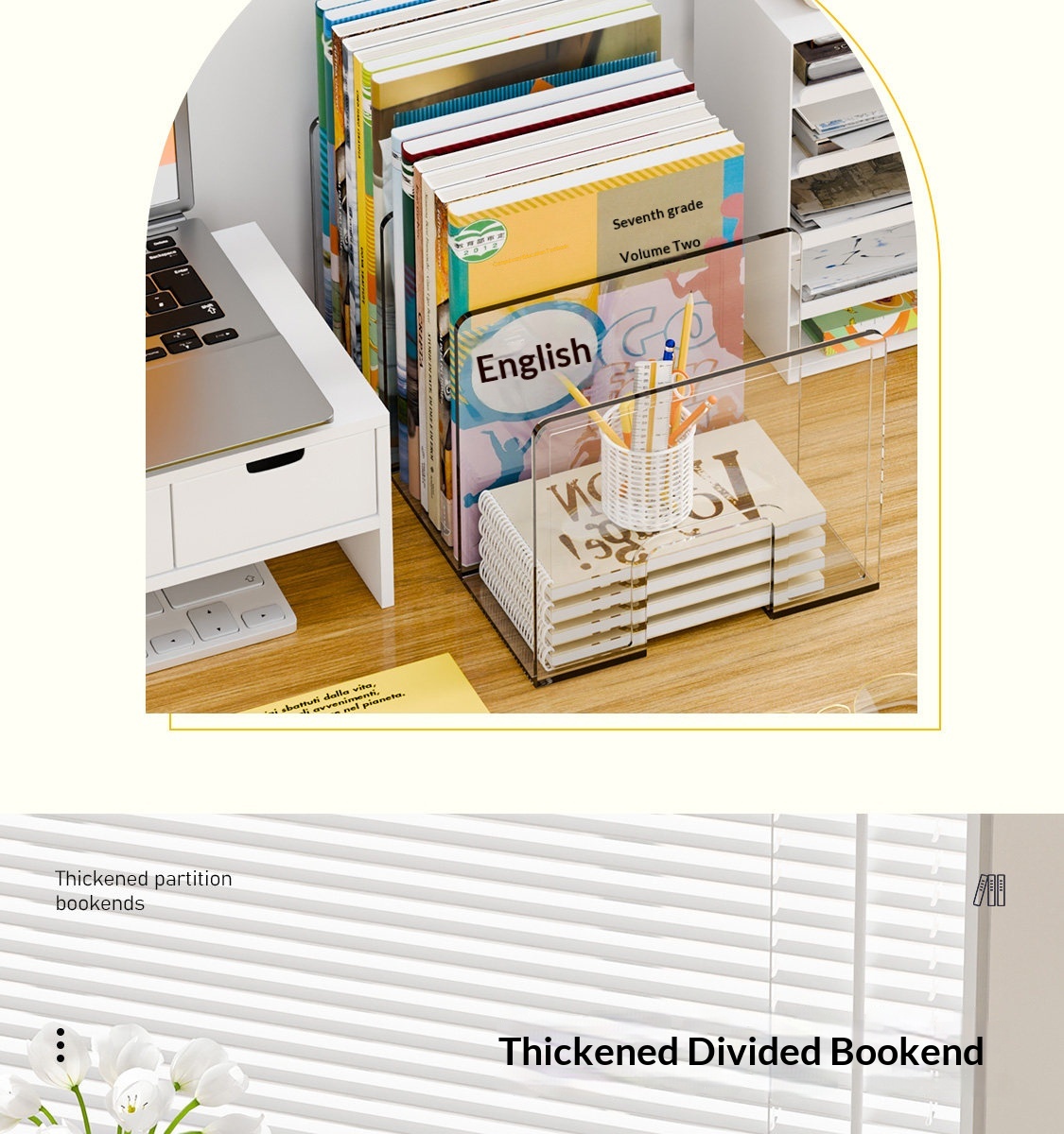 Desktop Bookshelf Transparent PET Simple Rectangle Student Desk Storage Rack Office Dormitory File Storage Made in China detail