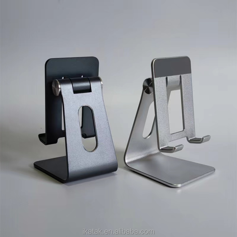 IKATAK Aluminum Alloy Portable Folding Desk Phone Stand with Customizable Logo Gift Box for 4-10 Inch Mobile Phones & Tablets detail