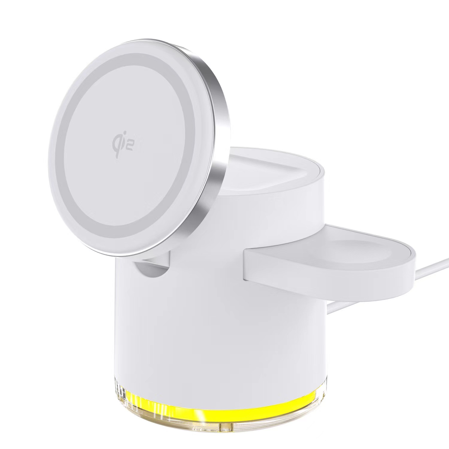 MPP Wireless Charger stand 2024 Magnetic Fast Charging Station Adjustable LED Light Wireless Phone Charger for Watch Earphone product view
