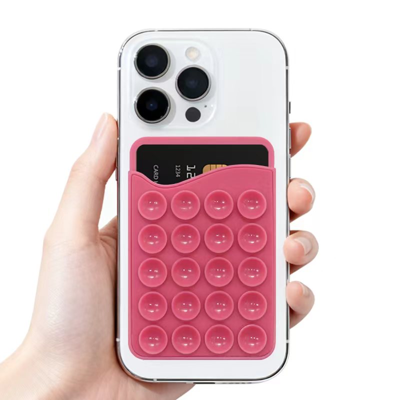 Reusable Hands-free Suction Cup Phone Holder Magnetic Phone Mount Card Wallet Phone Stand Mobile Holder