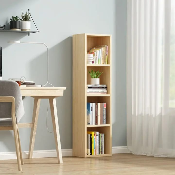 Modern White Tree Shaped Desktop Bookshelf 8 Tier Tabletop Book Organizer Wooden Branch Shelving Unit for Home Office Study Desk product view