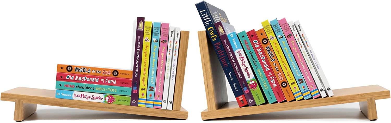 Wholesale Bamboo Desktop Bookshelf 2-Layer Countertop Bookcase Display Rack Small Bookshelf Desk Supplies for Office and Home detail