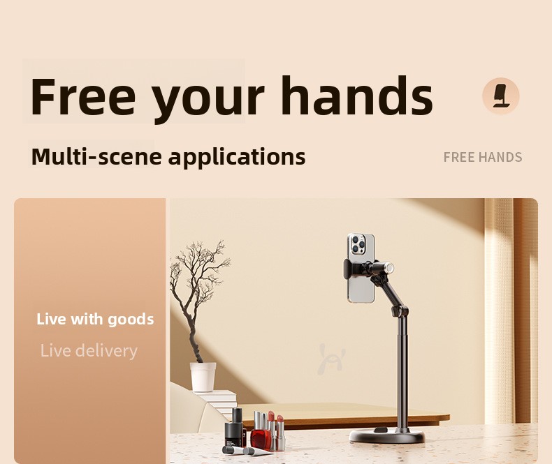 SENXIN D60 Alloy Telescopic Dashboard Mount Magnet-Powered Strong Flexible Tablet & Phone Stand for for Home Use detail