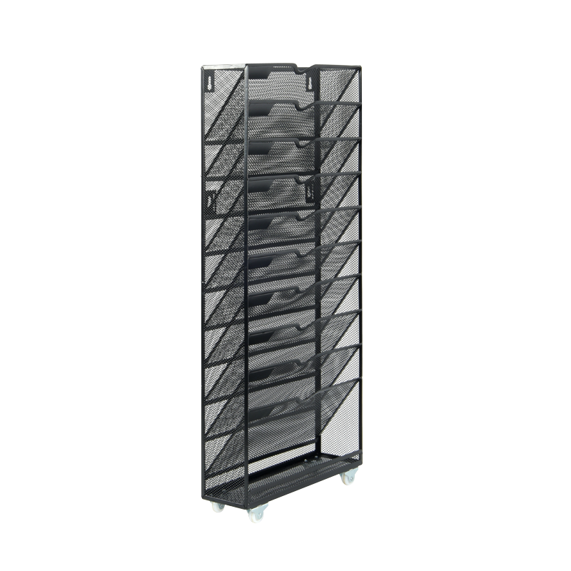12-Story Factory-Direct Sales Desk-Side Storage Rack Multi-Layer Bookshelf Metal Storage Box Office Desktop File Holder