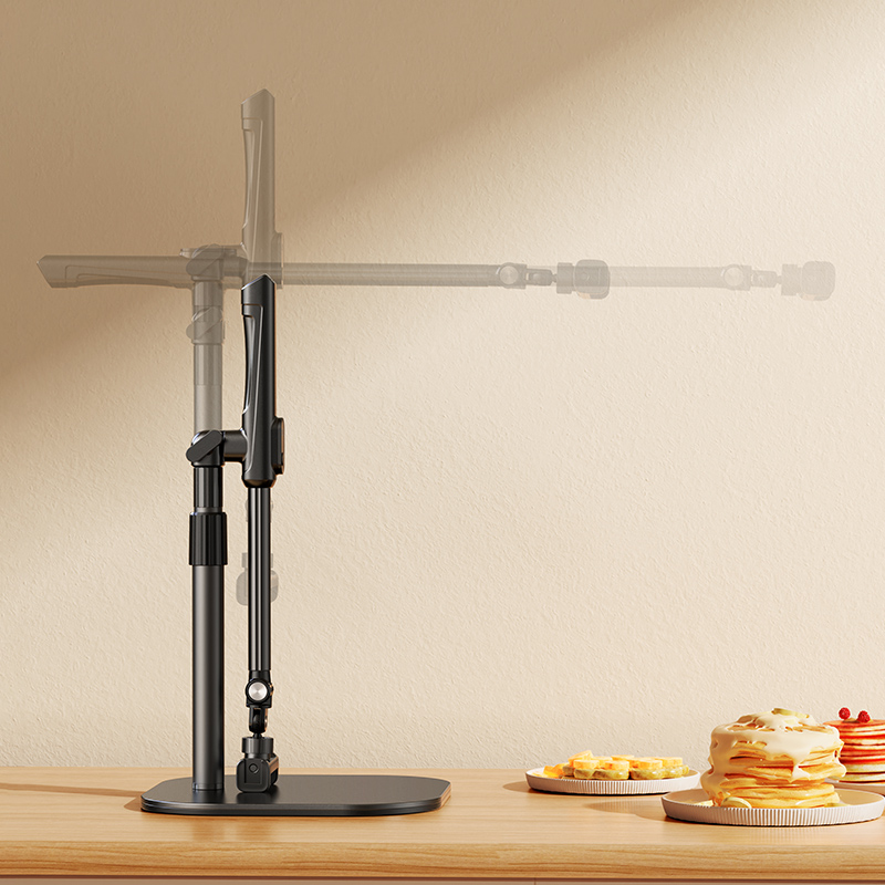 ZHIQING F7 Carbon Steel Aluminum Tabletop Shooting Bracket, Foldable Overhead Phone Stand with Remote for Calligraphy Recording product view