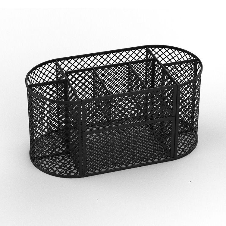 Multifunctional Storage Wire Spray 9 Compartment Pen and Pencil Case Metal Mesh Pen Holder in Kitchen product view