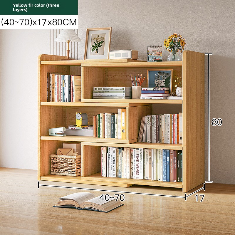 Bamboo Wood Multi-Layer Desktop Bookshelf Small Storage Rack Organizer for Office Home Student Study Bookcase Custom Logo OEM product view