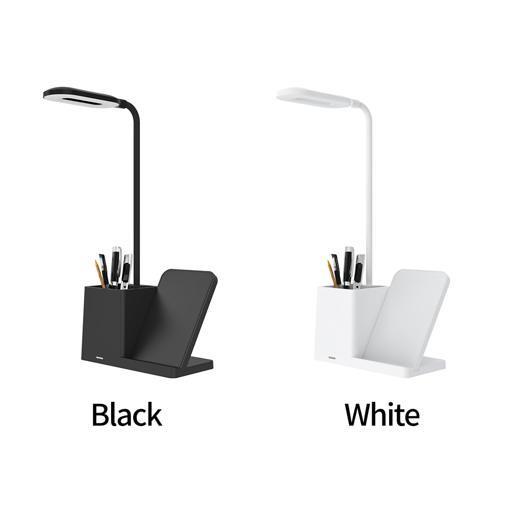 3 in 1 Pen Holder Desk Lamp and Wireless Charger 15W Phone Charger Fast Charging with Lamp With Holder for Phone detail