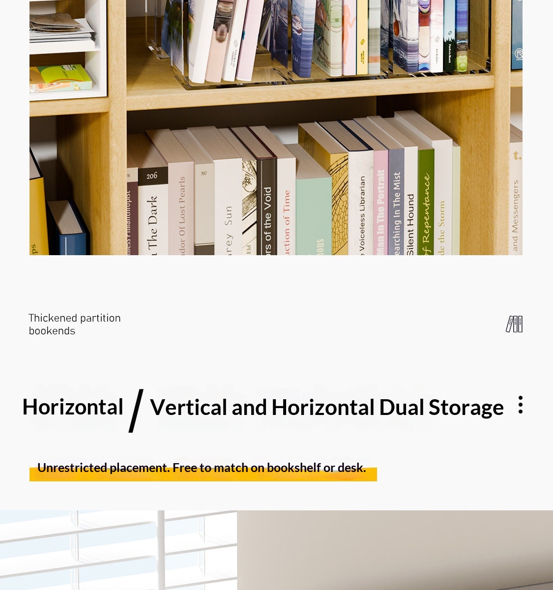 Desktop Bookshelf Transparent PET Simple Rectangle Student Desk Storage Rack Office Dormitory File Storage Made in China detail