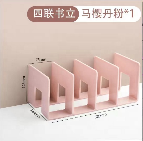 Transparent Acrylic Bookstand Desktop Bookshelf Book Storage Desk Shelving Display Shelf Wholesale detail