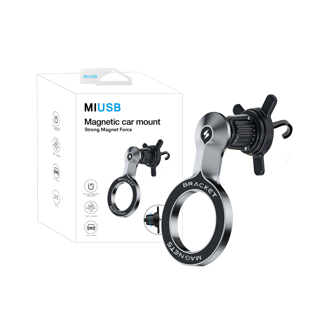 Universal Magnetic Car Mount Aluminium Alloy Phone Stand Compatible With Mobile Air Vent Car Holder Portable