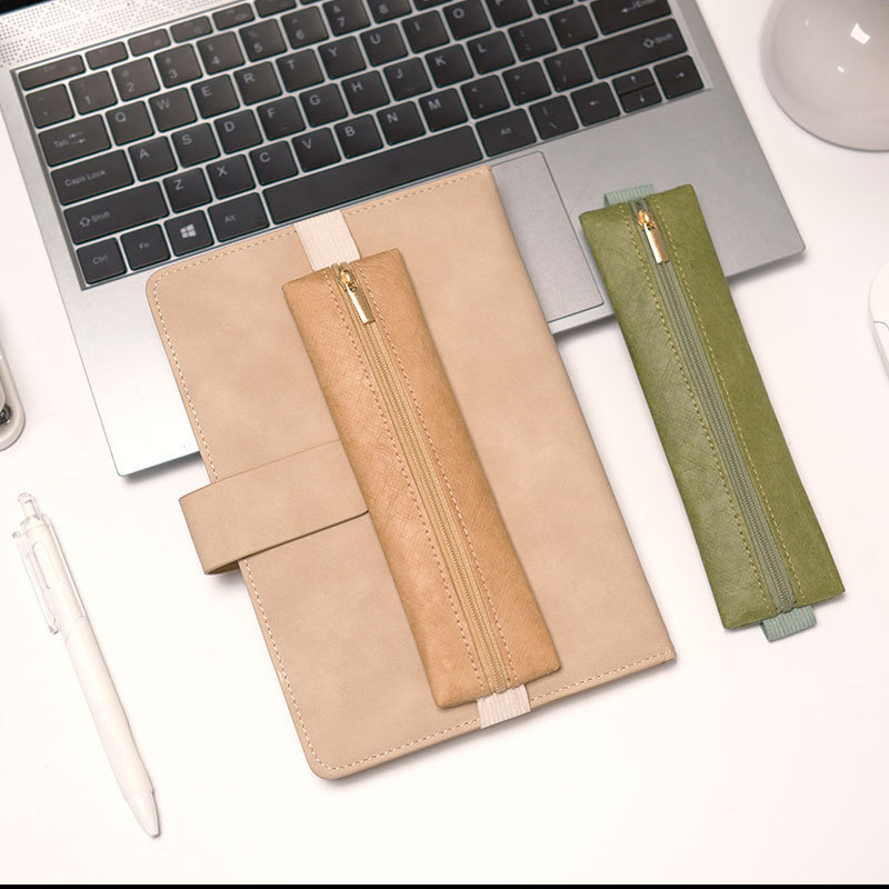 GF/OEM GFS-5132 Pencil Case Elastic Band Notebook Pen Holder Portable Dupont Paper Zipper Waterproof School Office Use 19.5x5cm product view