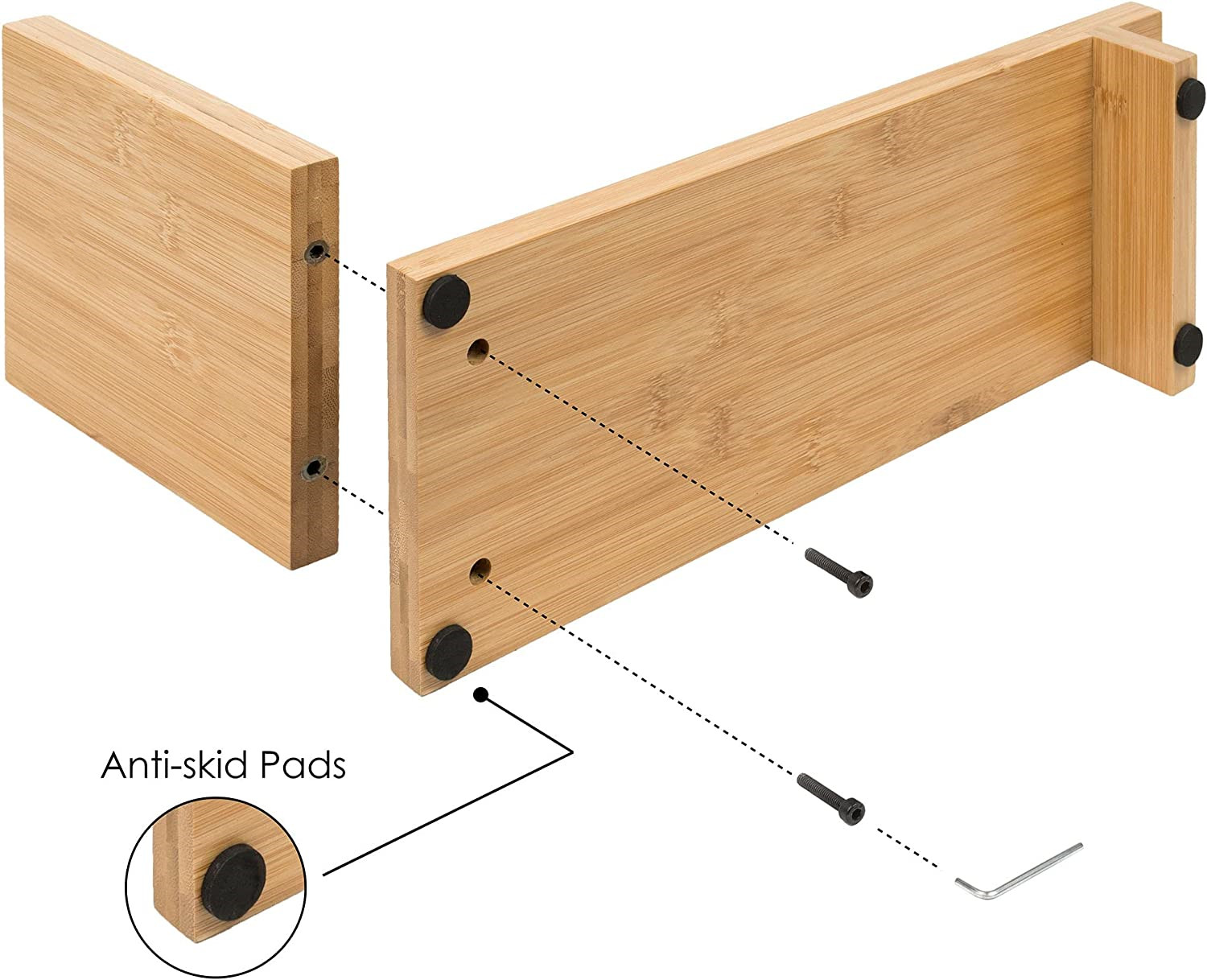Wholesale Bamboo Desktop Bookshelf 2-Layer Countertop Bookcase Display Rack Small Bookshelf Desk Supplies for Office and Home product view