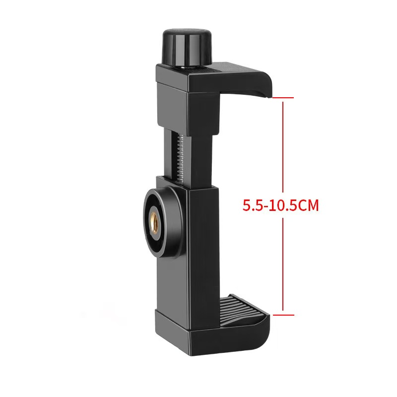 Single-hole Phone Holder | E-shaped Clip | 360° Rotating Phone Stand | Horizontal & Vertical Shooting Clip | Live Streaming Sta product view