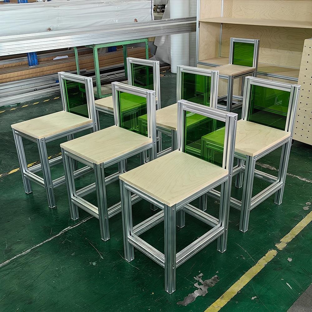 Birch Wood Marine Board Aluminum Profile Storage Exhibition Bookshelf File Shelf Drawer Display Sample Display Stand