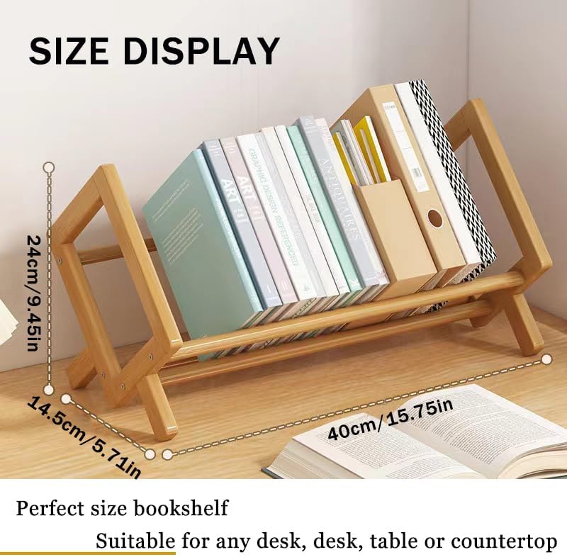 Wood Eco-friendly Durable Customized Color & Logo Bookcase Desktop Spice Organizer Shelves Storage Rack product view