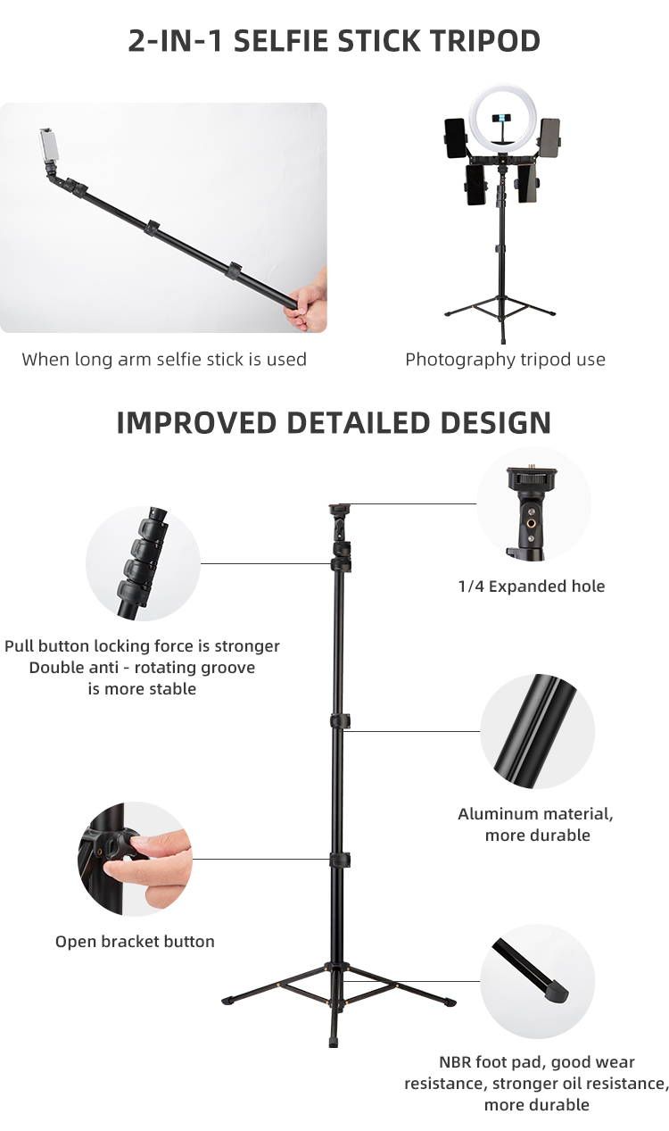 Digital 360 Rotating Horizontal Stabilizer Dslr 2m Video Holder 3110 Mobile Stand Professional Camera Selfie Tripod detail