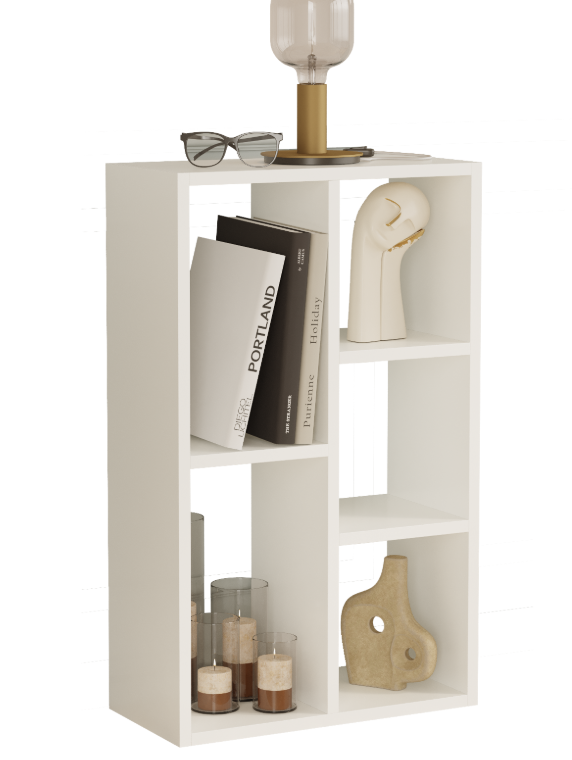 Contemporary 5-Cube Wooden Eco-Friendly Durable Bookshelves Panel Style for Home Office Living Room Workshop Modern Furniture detail