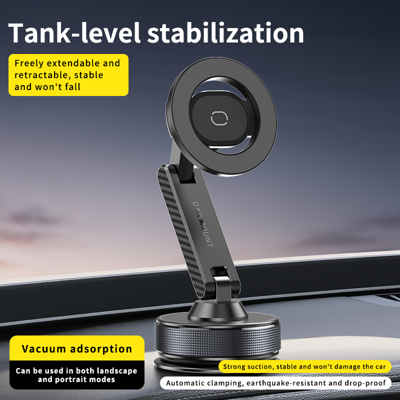 K600 Universal Vacuum Suction Cup Magnetic Phone Mount 360 Rotation Cradle Stand for Desk