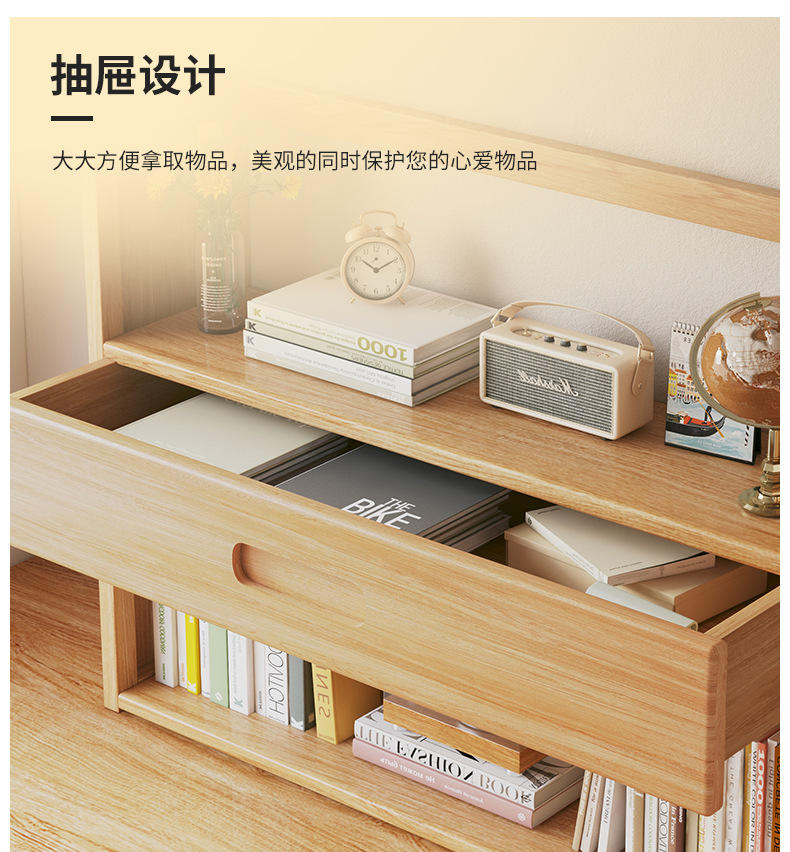 Simple Wood Desktop Bookshelf for Dormitories Multilayer Home Storage Rack Drainage for Students' Desk Arrangement Dinnerware detail