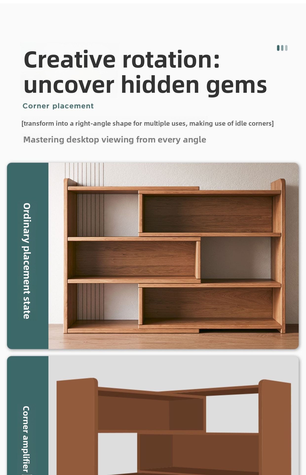 Custom Modern Desktop Extendable Bookshelf Storage Rack Standing Storage Cabinet Office Simple Student Home Small Bookcase detail