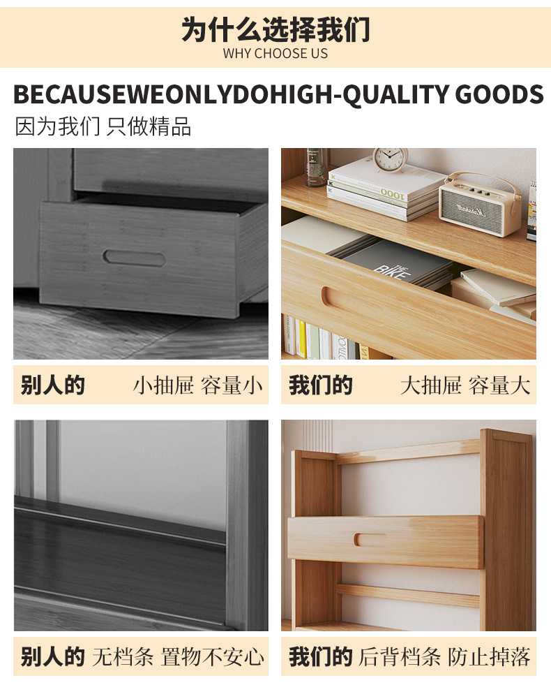 Simple Wood Desktop Bookshelf for Dormitories Multilayer Home Storage Rack Drainage for Students' Desk Arrangement Dinnerware detail