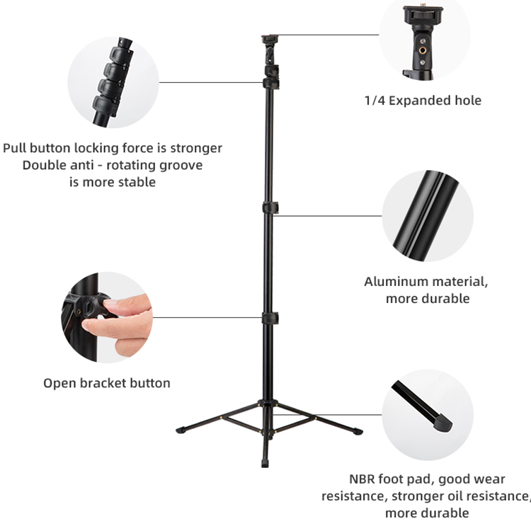Digital 360 Rotating Horizontal Stabilizer Dslr 2m Video Holder 3110 Mobile Stand Professional Camera Selfie Tripod product view